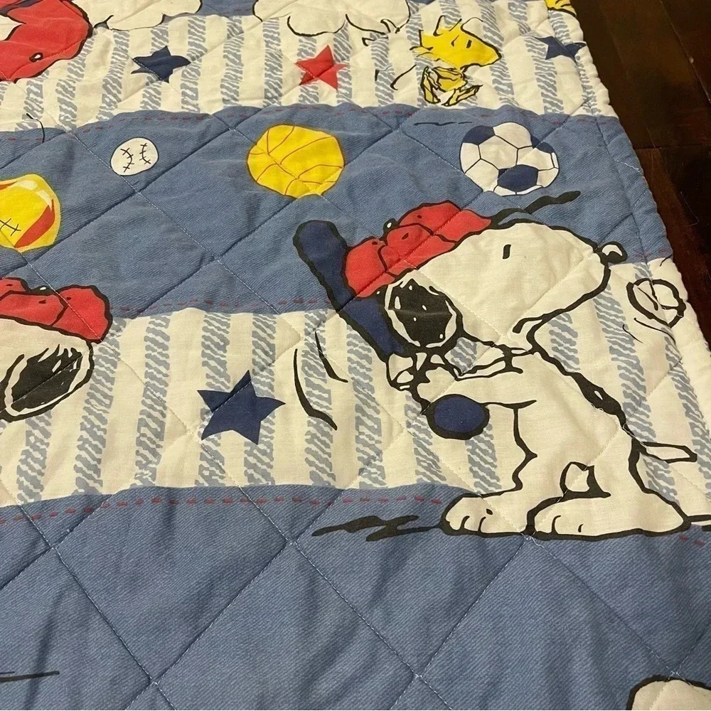 Vintage Snoopy Baby Toddler Comforter Top 42x57